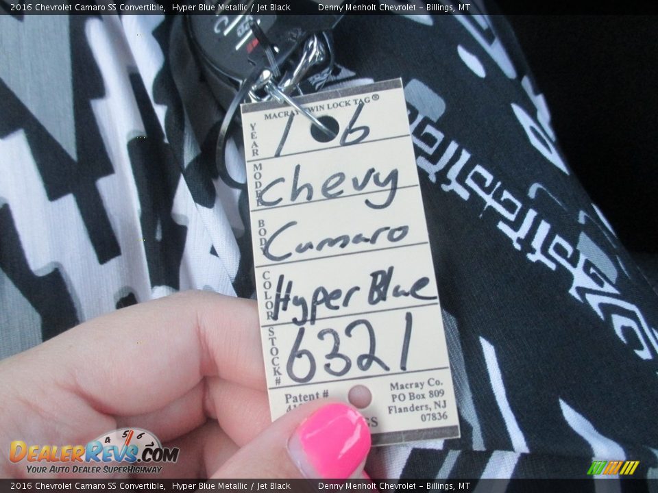 2016 Chevrolet Camaro SS Convertible Hyper Blue Metallic / Jet Black Photo #19