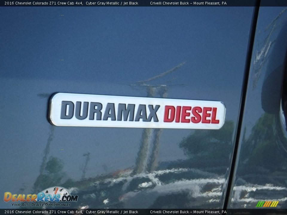 2016 Chevrolet Colorado Z71 Crew Cab 4x4 Cyber Gray Metallic / Jet Black Photo #2