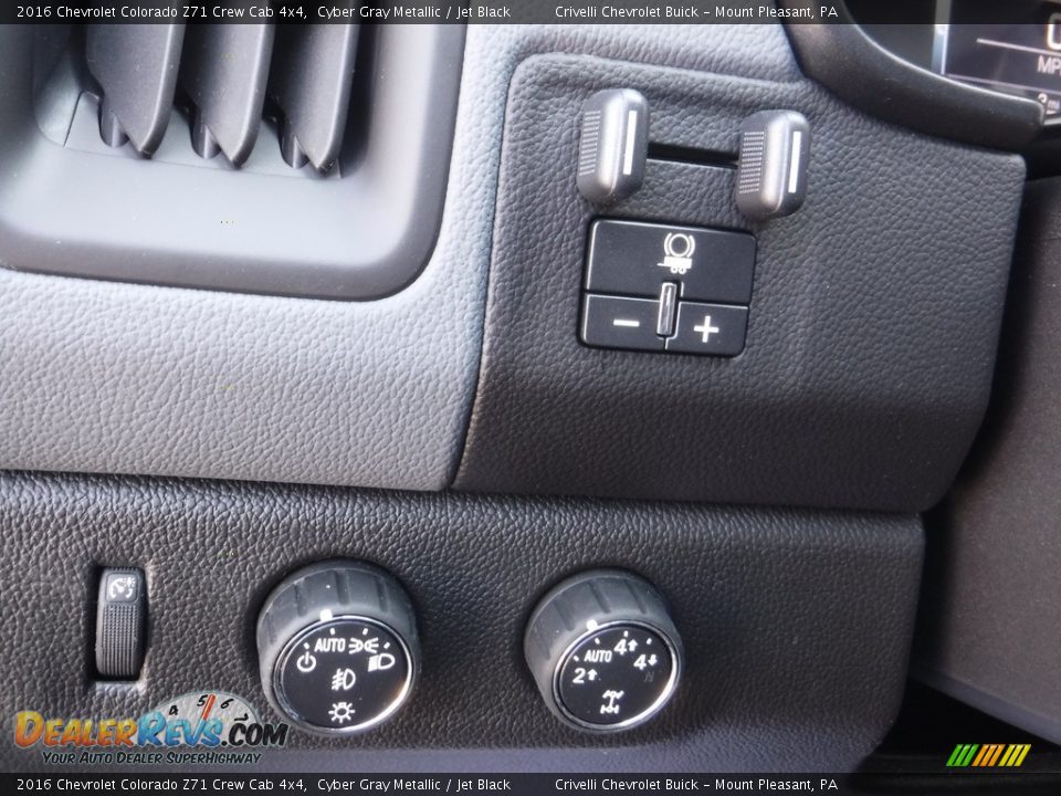 2016 Chevrolet Colorado Z71 Crew Cab 4x4 Cyber Gray Metallic / Jet Black Photo #11