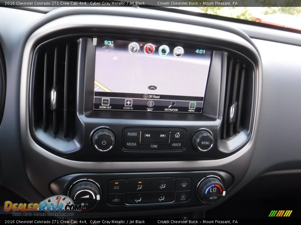 2016 Chevrolet Colorado Z71 Crew Cab 4x4 Cyber Gray Metallic / Jet Black Photo #17