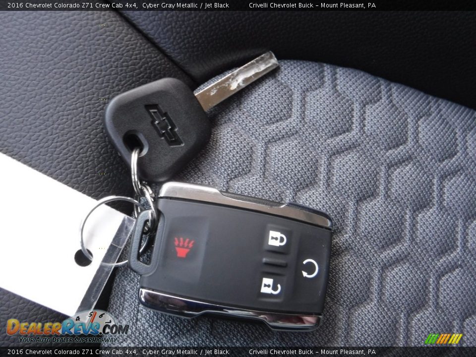 2016 Chevrolet Colorado Z71 Crew Cab 4x4 Cyber Gray Metallic / Jet Black Photo #24