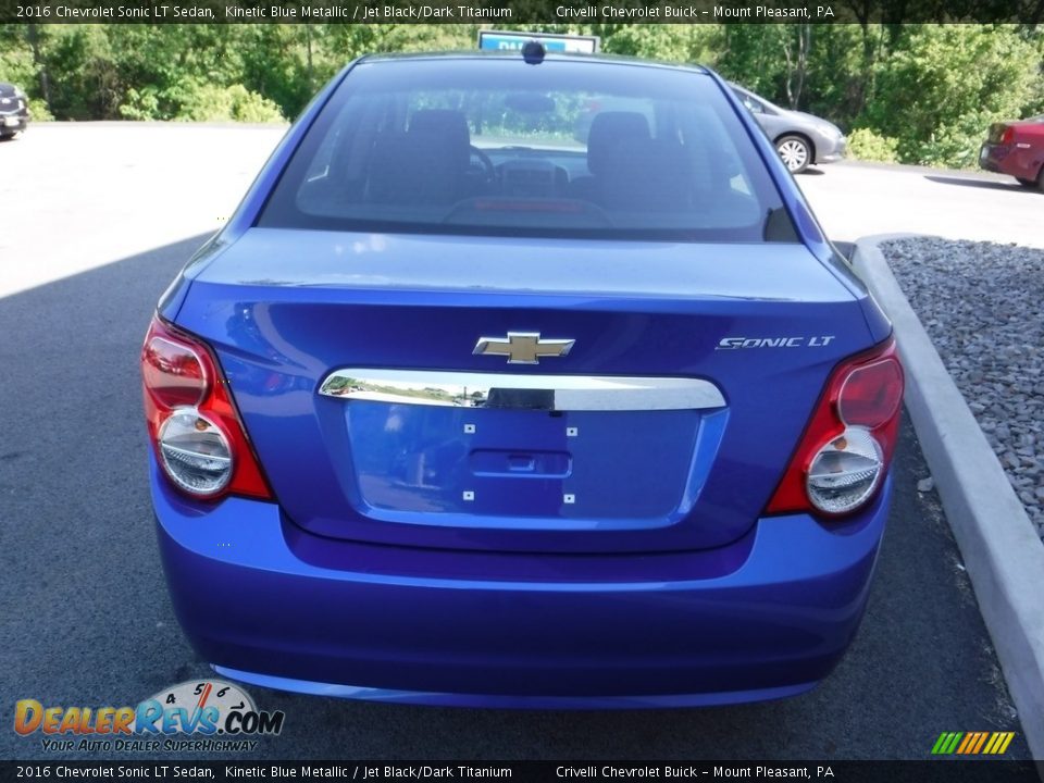 2016 Chevrolet Sonic LT Sedan Kinetic Blue Metallic / Jet Black/Dark Titanium Photo #6