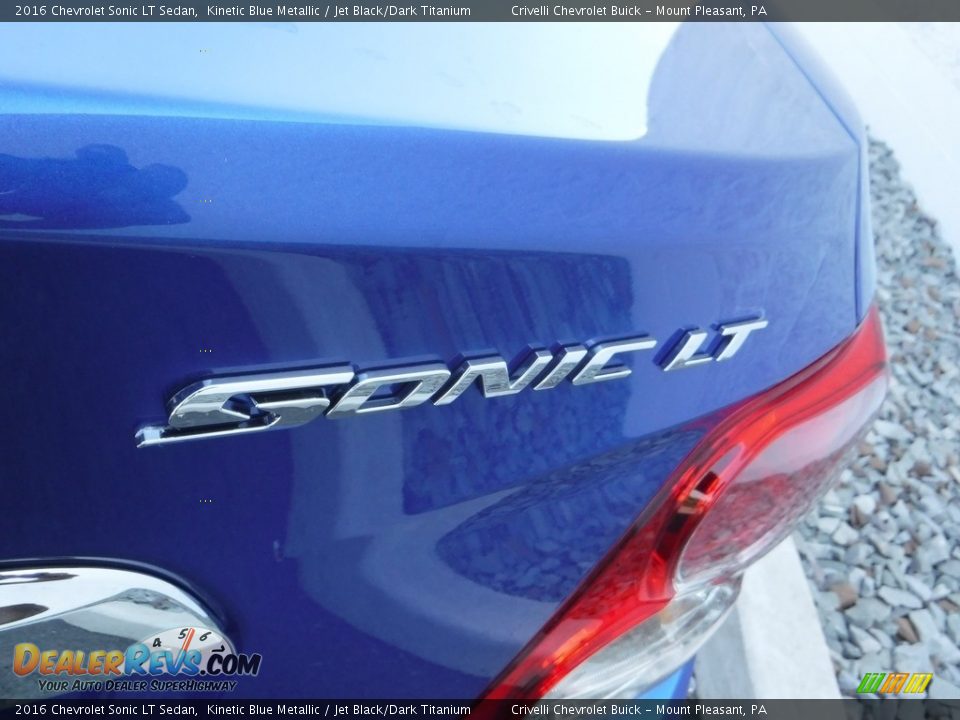2016 Chevrolet Sonic LT Sedan Kinetic Blue Metallic / Jet Black/Dark Titanium Photo #7
