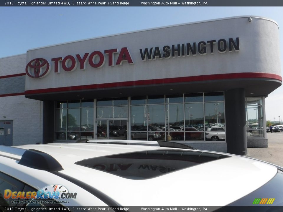2013 Toyota Highlander Limited 4WD Blizzard White Pearl / Sand Beige Photo #4