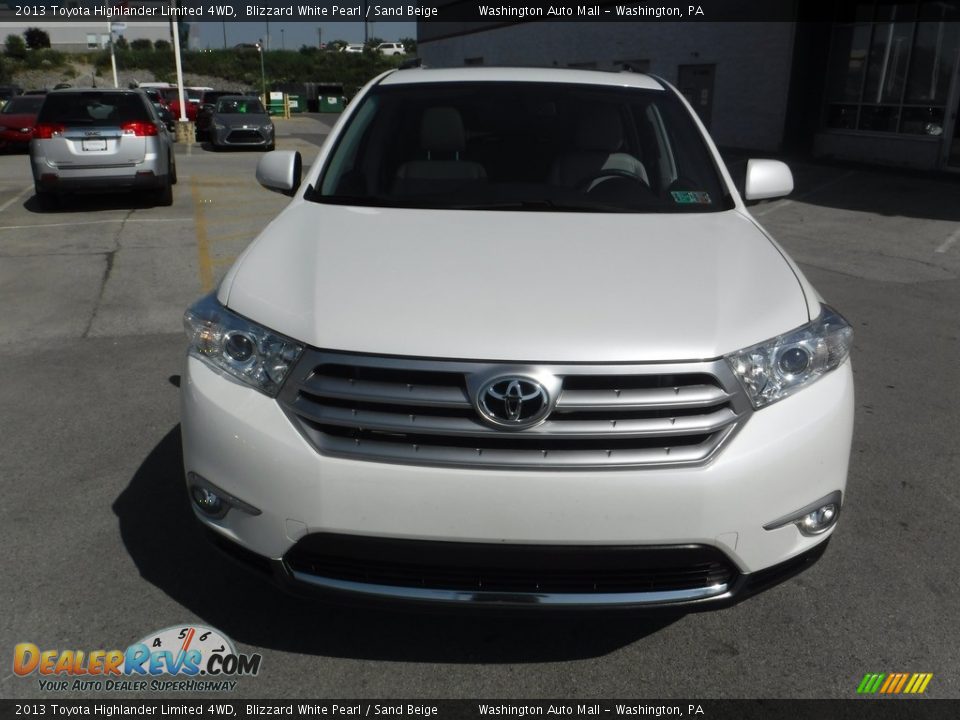 2013 Toyota Highlander Limited 4WD Blizzard White Pearl / Sand Beige Photo #5