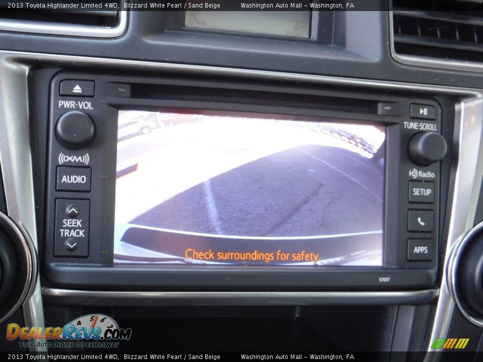 2013 Toyota Highlander Limited 4WD Blizzard White Pearl / Sand Beige Photo #19