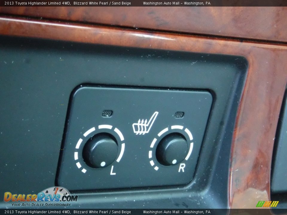 2013 Toyota Highlander Limited 4WD Blizzard White Pearl / Sand Beige Photo #20