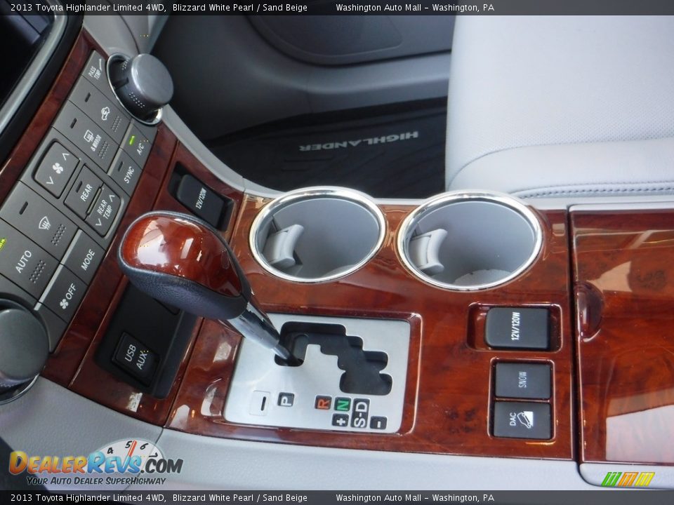 2013 Toyota Highlander Limited 4WD Blizzard White Pearl / Sand Beige Photo #21