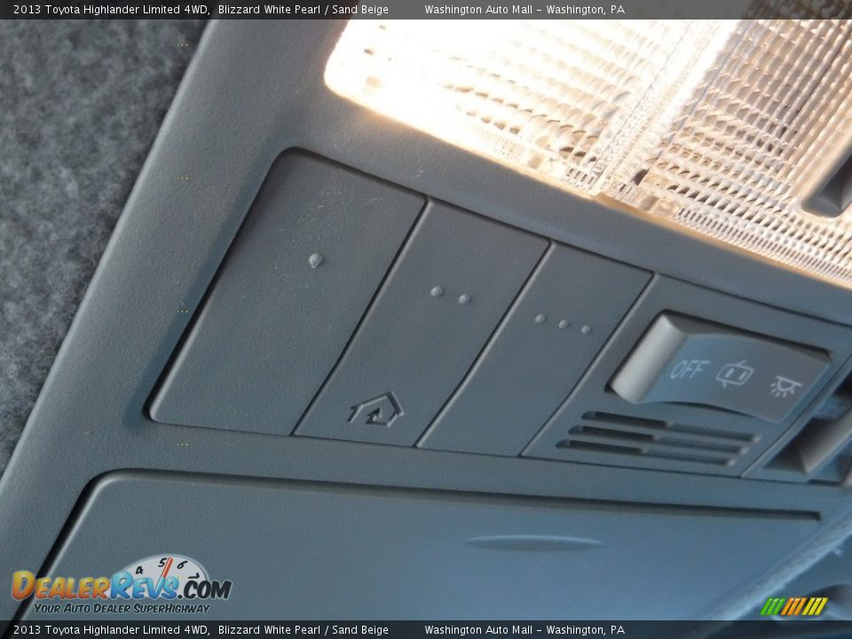 2013 Toyota Highlander Limited 4WD Blizzard White Pearl / Sand Beige Photo #25