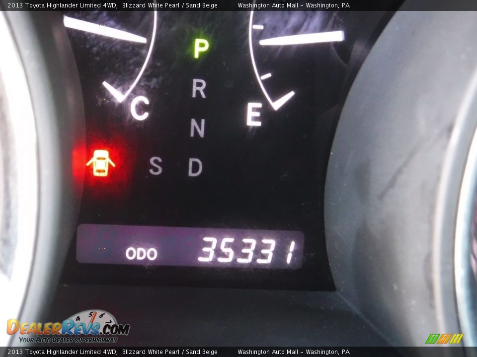 2013 Toyota Highlander Limited 4WD Blizzard White Pearl / Sand Beige Photo #30