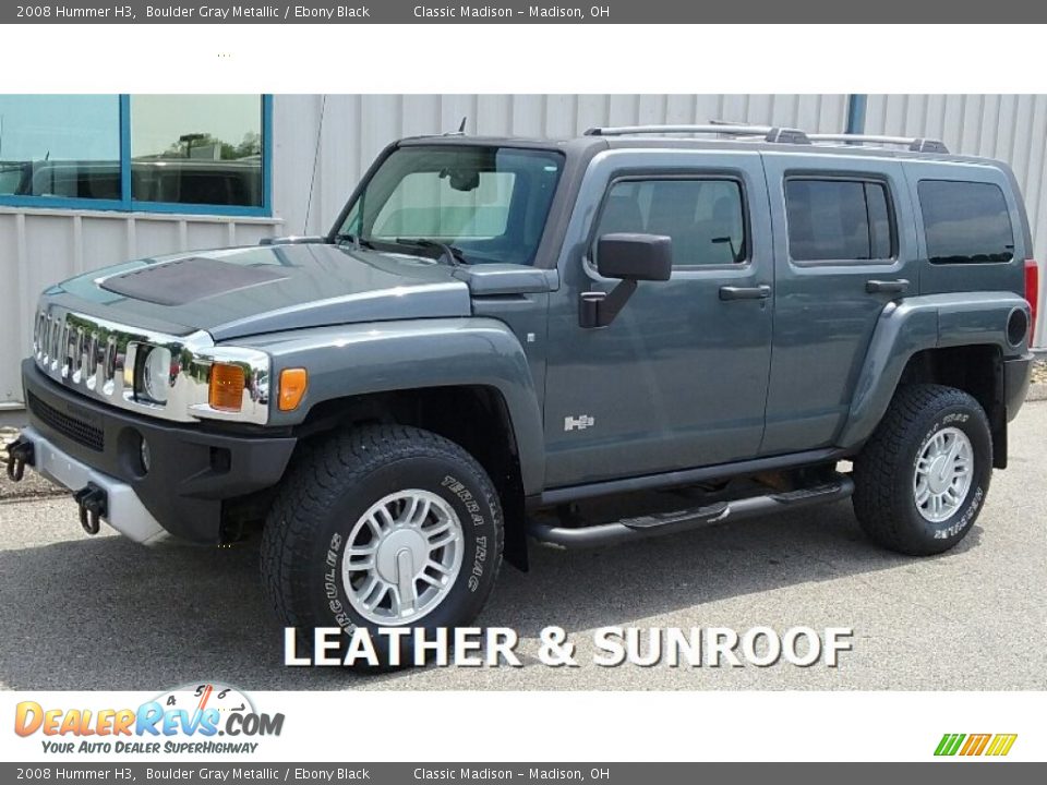 2008 Hummer H3 Boulder Gray Metallic / Ebony Black Photo #1