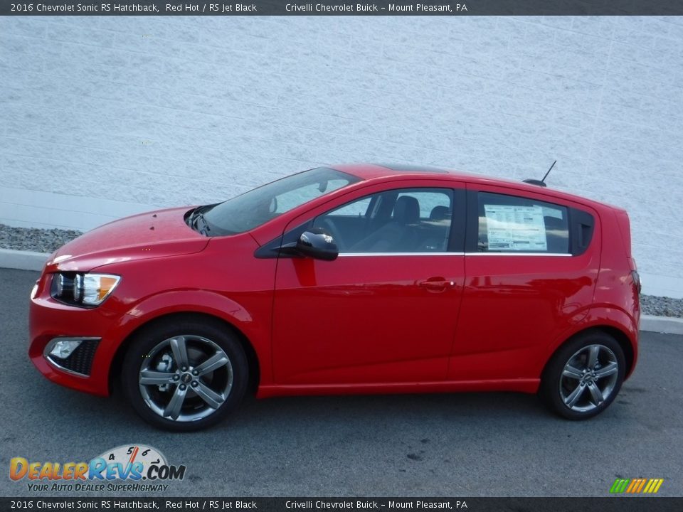 Red Hot 2016 Chevrolet Sonic RS Hatchback Photo #2