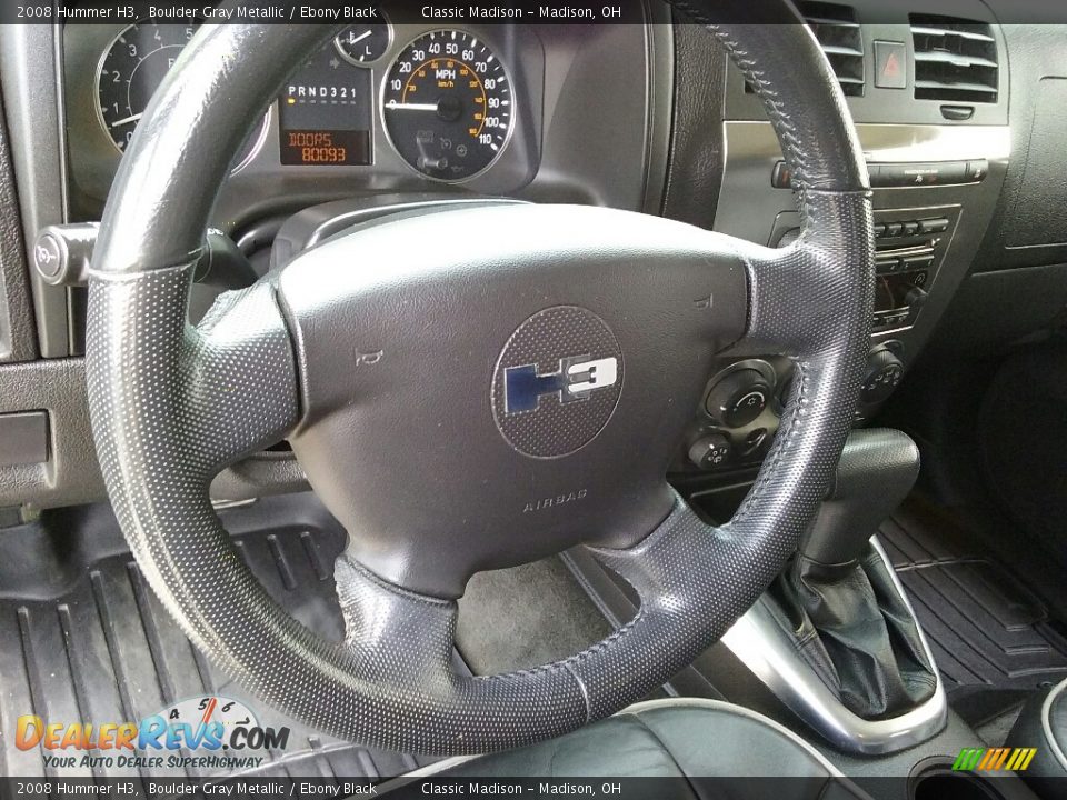 2008 Hummer H3 Boulder Gray Metallic / Ebony Black Photo #6