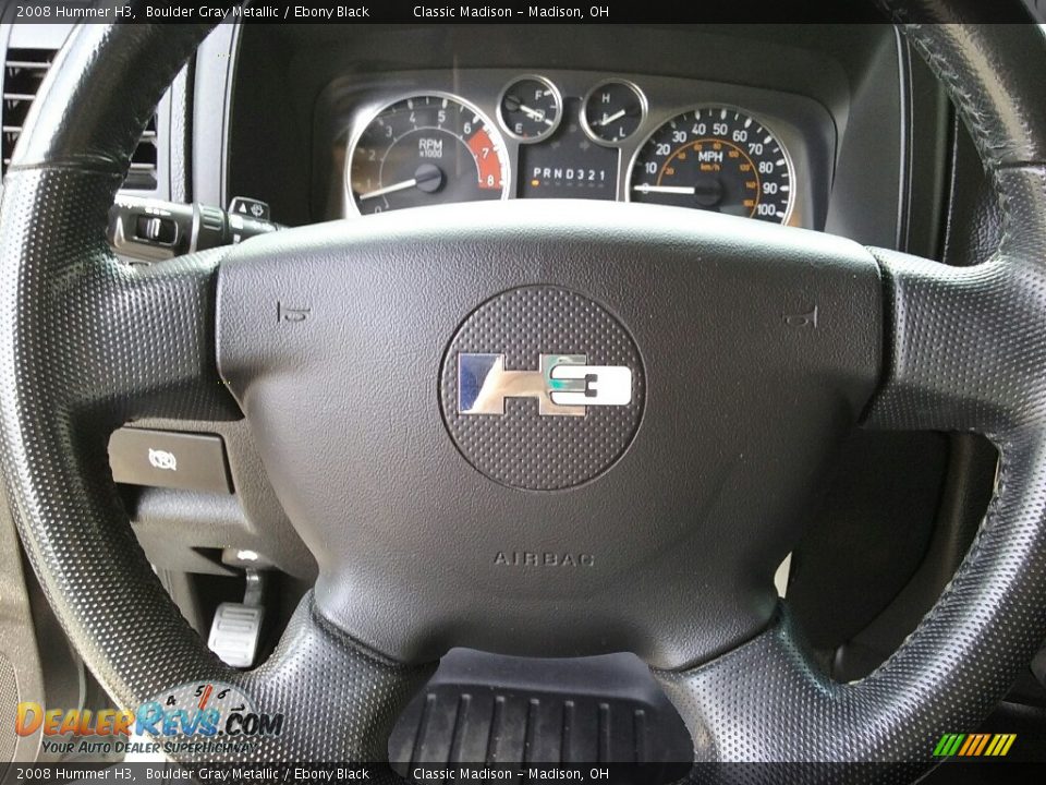 2008 Hummer H3 Boulder Gray Metallic / Ebony Black Photo #10