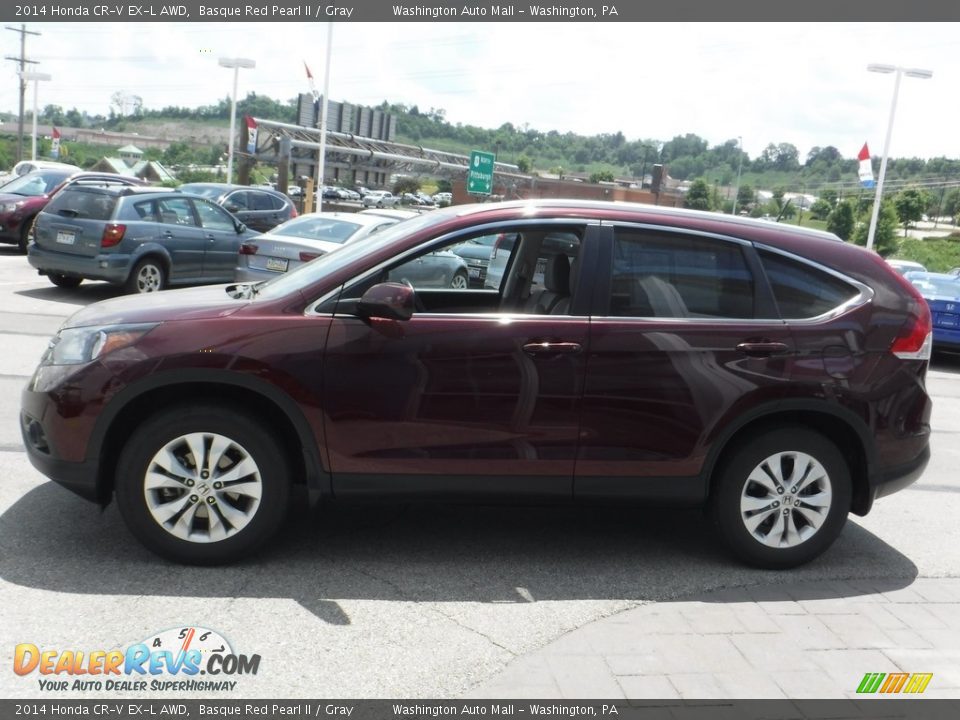 2014 Honda CR-V EX-L AWD Basque Red Pearl II / Gray Photo #6