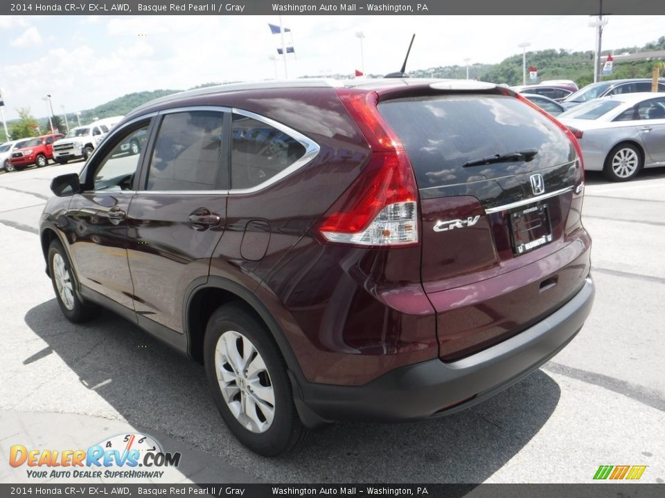 2014 Honda CR-V EX-L AWD Basque Red Pearl II / Gray Photo #7