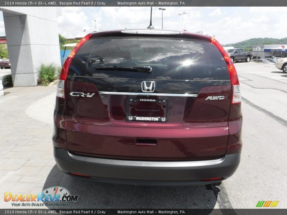 2014 Honda CR-V EX-L AWD Basque Red Pearl II / Gray Photo #8