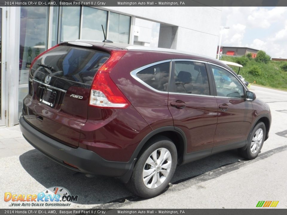 2014 Honda CR-V EX-L AWD Basque Red Pearl II / Gray Photo #9