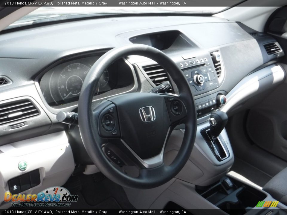 2013 Honda CR-V EX AWD Polished Metal Metallic / Gray Photo #10