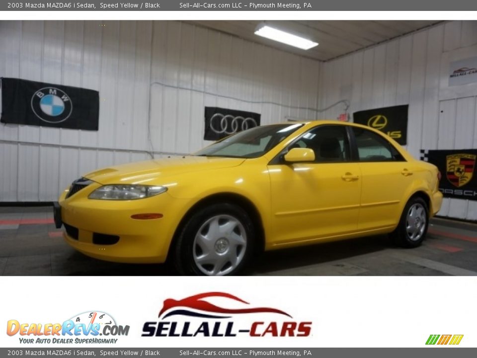 2003 Mazda MAZDA6 i Sedan Speed Yellow / Black Photo #1