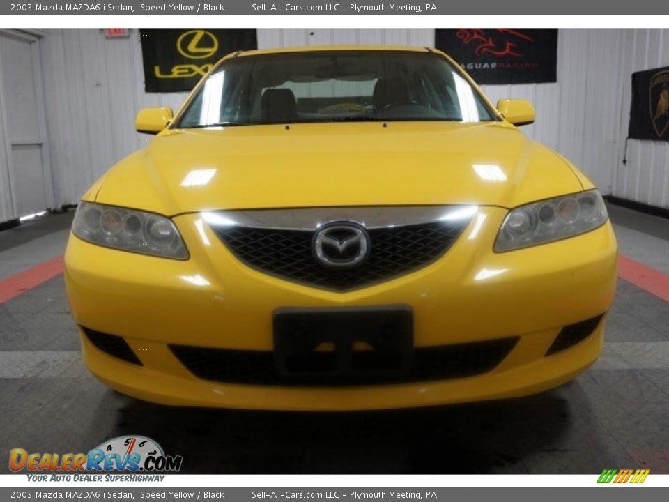 2003 Mazda MAZDA6 i Sedan Speed Yellow / Black Photo #4