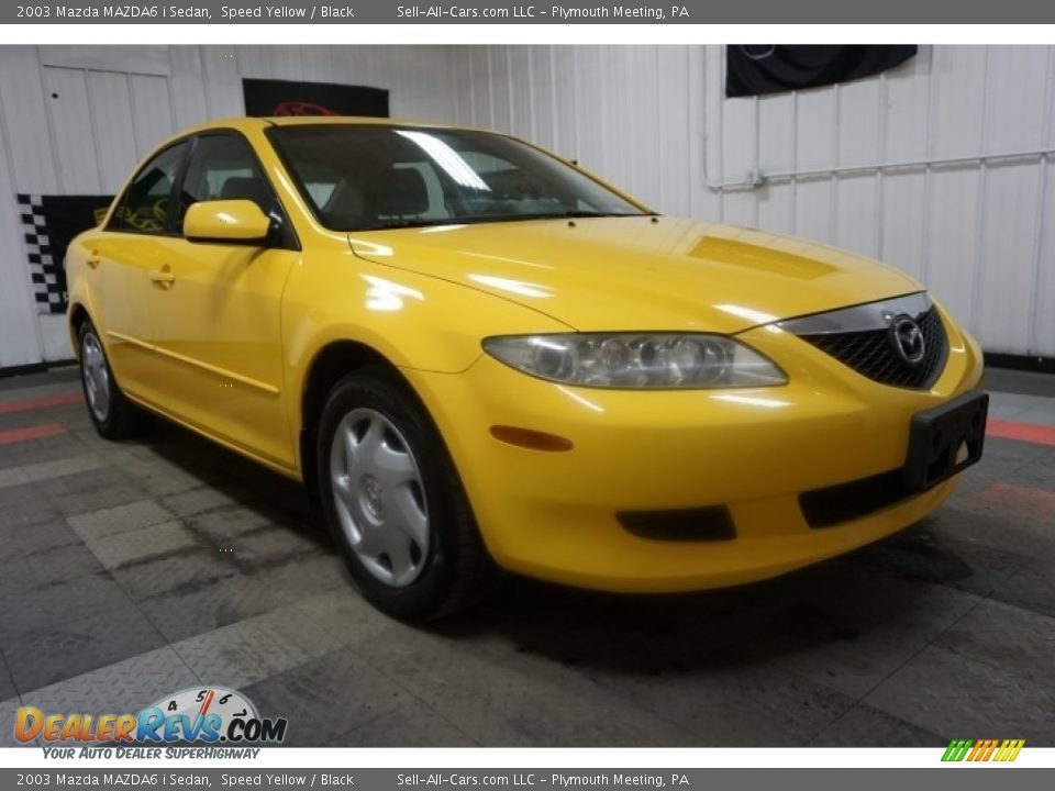 2003 Mazda MAZDA6 i Sedan Speed Yellow / Black Photo #5