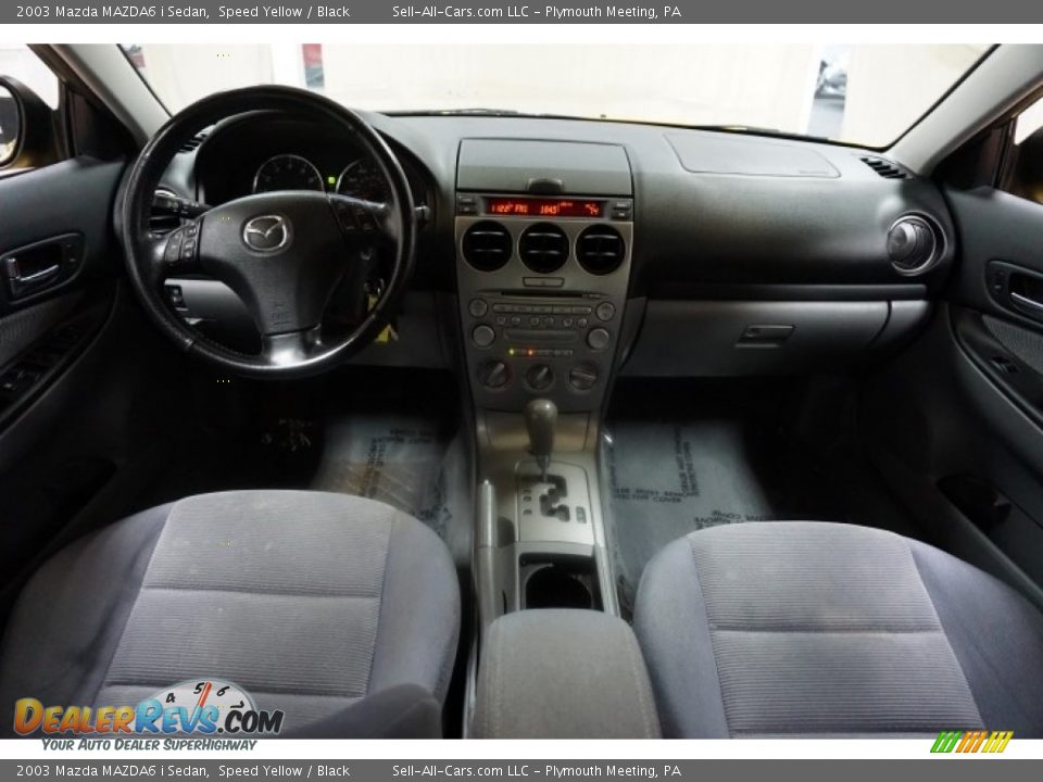 2003 Mazda MAZDA6 i Sedan Speed Yellow / Black Photo #31