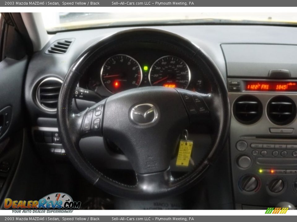 2003 Mazda MAZDA6 i Sedan Speed Yellow / Black Photo #33