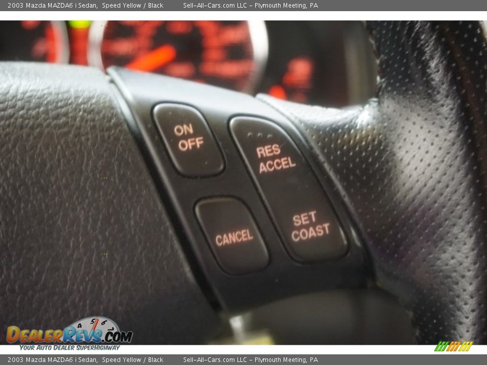 2003 Mazda MAZDA6 i Sedan Speed Yellow / Black Photo #35