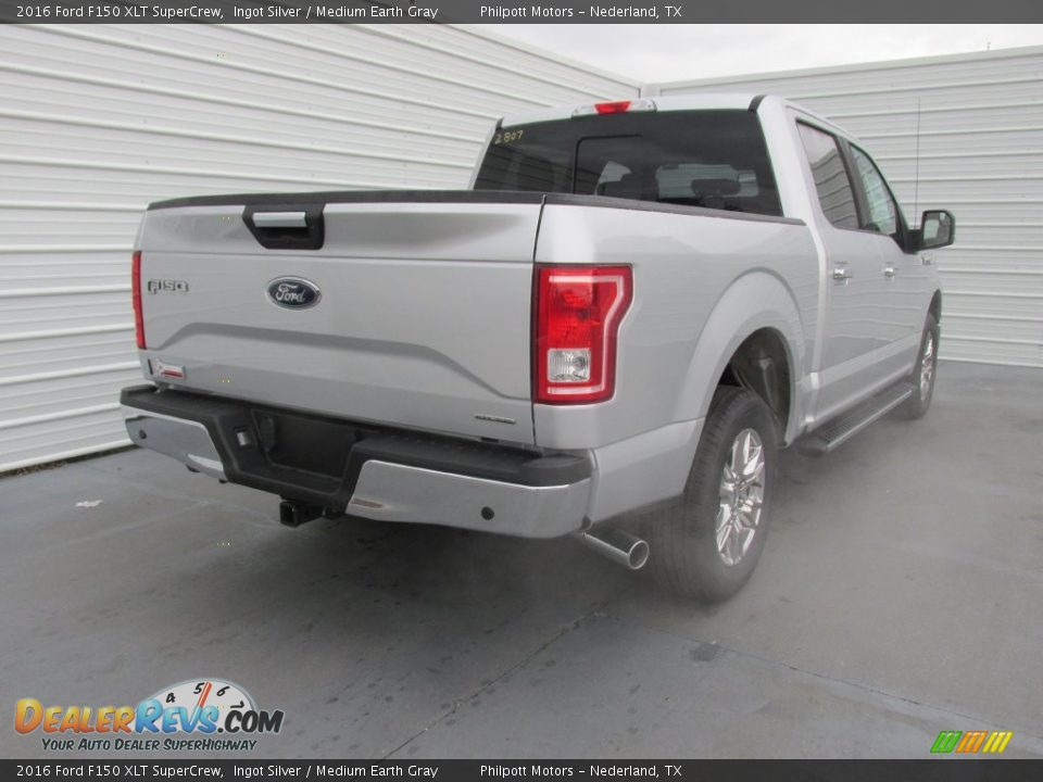 2016 Ford F150 XLT SuperCrew Ingot Silver / Medium Earth Gray Photo #4
