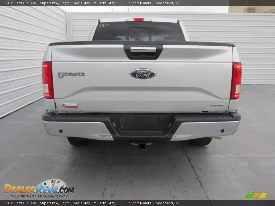 2016 Ford F150 XLT SuperCrew Ingot Silver / Medium Earth Gray Photo #5
