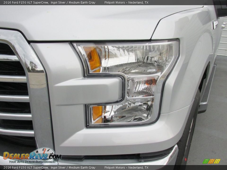 2016 Ford F150 XLT SuperCrew Ingot Silver / Medium Earth Gray Photo #9