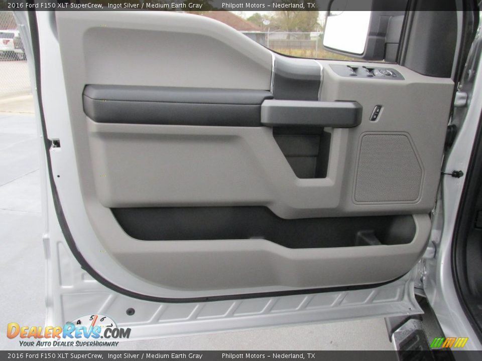 2016 Ford F150 XLT SuperCrew Ingot Silver / Medium Earth Gray Photo #20