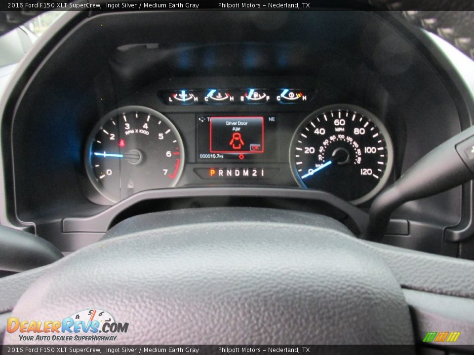 2016 Ford F150 XLT SuperCrew Ingot Silver / Medium Earth Gray Photo #32