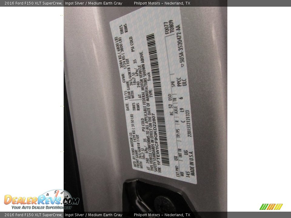 2016 Ford F150 XLT SuperCrew Ingot Silver / Medium Earth Gray Photo #34