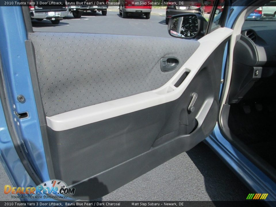 2010 Toyota Yaris 3 Door Liftback Bayou Blue Pearl / Dark Charcoal Photo #12