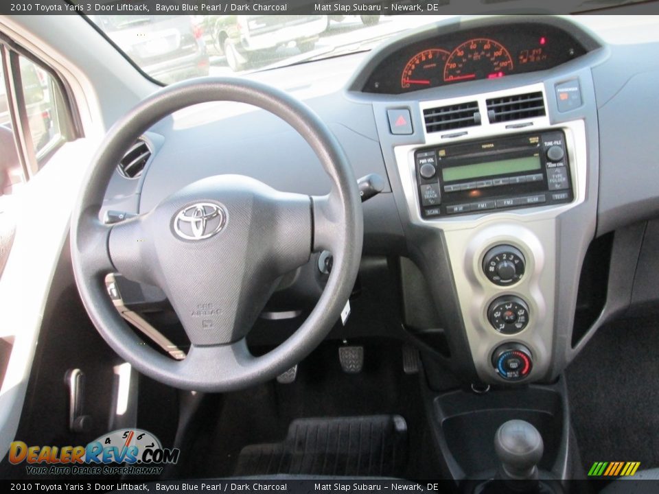 2010 Toyota Yaris 3 Door Liftback Bayou Blue Pearl / Dark Charcoal Photo #19