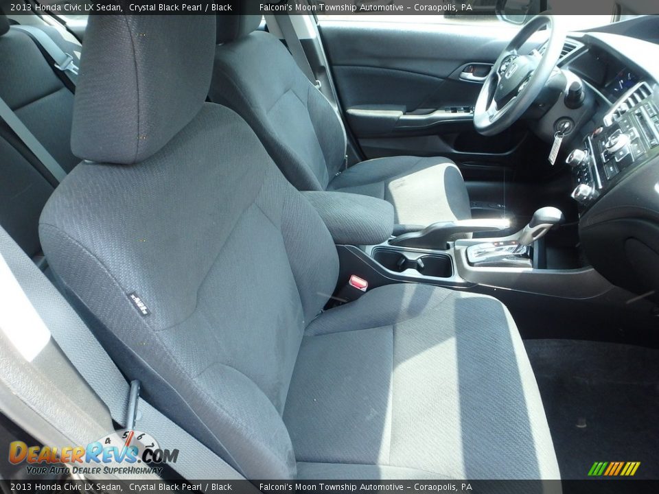 2013 Honda Civic LX Sedan Crystal Black Pearl / Black Photo #10