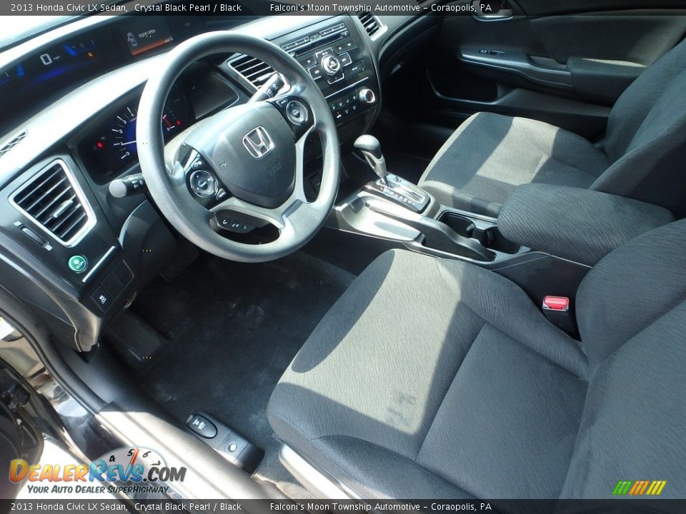 2013 Honda Civic LX Sedan Crystal Black Pearl / Black Photo #20