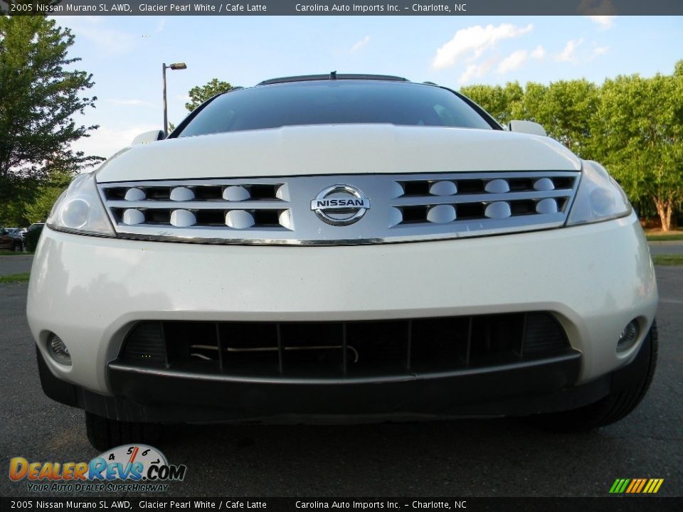 2005 Nissan Murano SL AWD Glacier Pearl White / Cafe Latte Photo #4