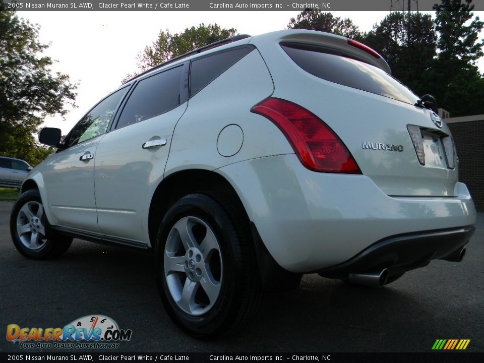 2005 Nissan Murano SL AWD Glacier Pearl White / Cafe Latte Photo #8