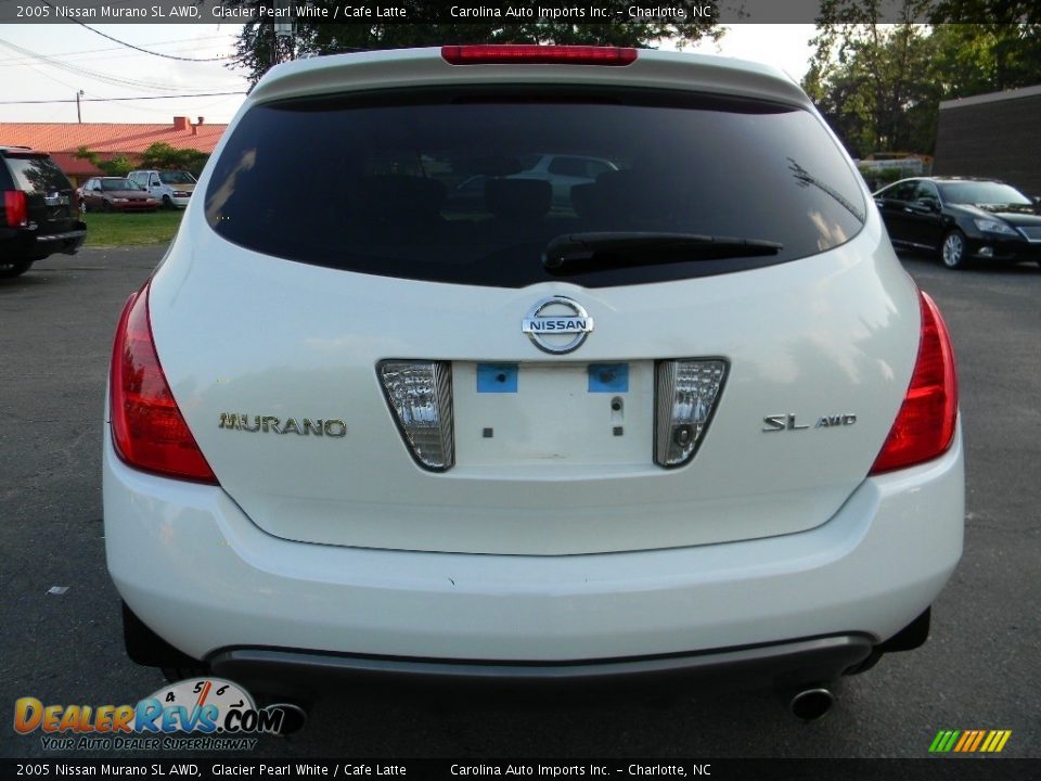 2005 Nissan Murano SL AWD Glacier Pearl White / Cafe Latte Photo #9