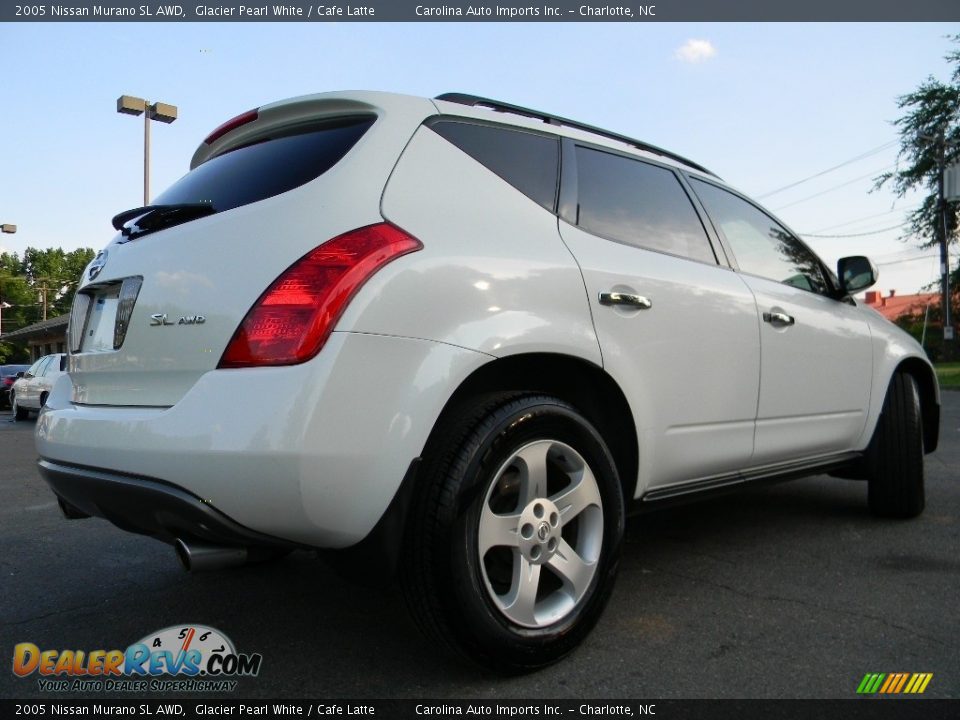 2005 Nissan Murano SL AWD Glacier Pearl White / Cafe Latte Photo #10