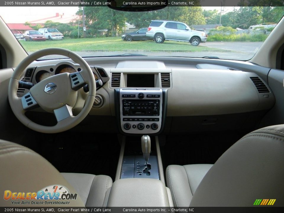 2005 Nissan Murano SL AWD Glacier Pearl White / Cafe Latte Photo #13