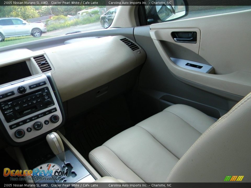 2005 Nissan Murano SL AWD Glacier Pearl White / Cafe Latte Photo #14