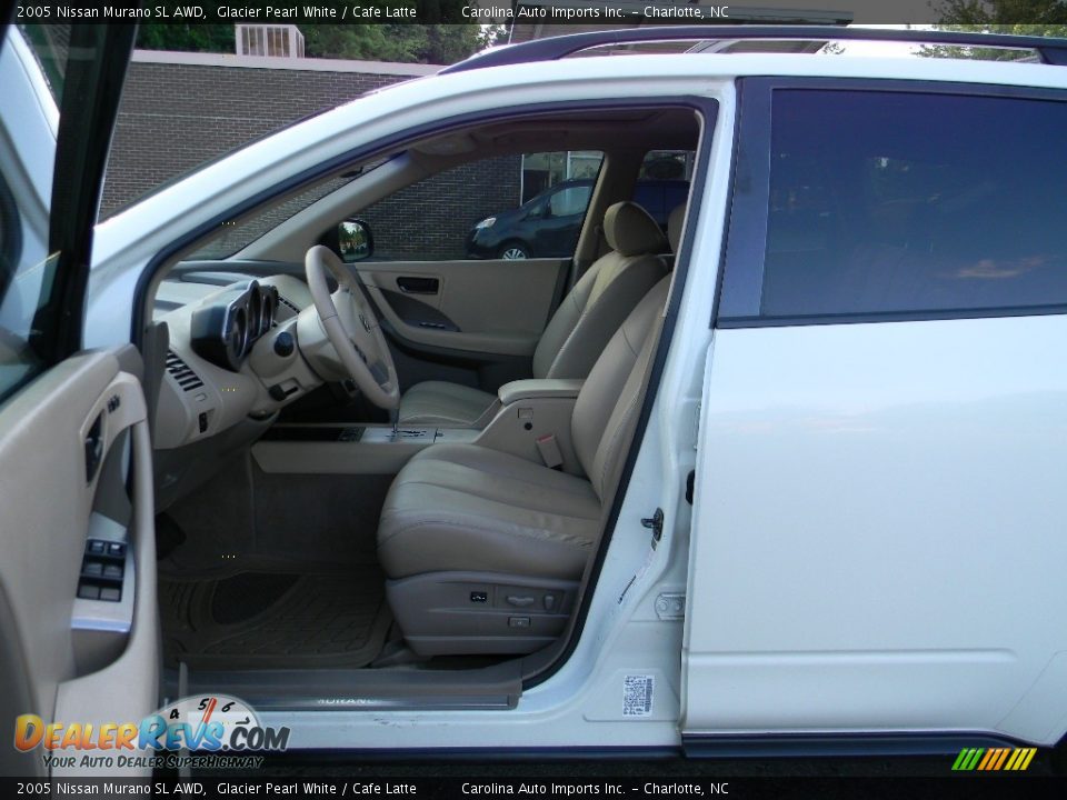 2005 Nissan Murano SL AWD Glacier Pearl White / Cafe Latte Photo #16