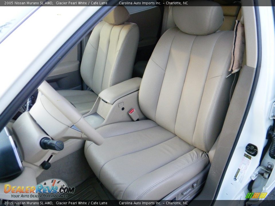 2005 Nissan Murano SL AWD Glacier Pearl White / Cafe Latte Photo #18
