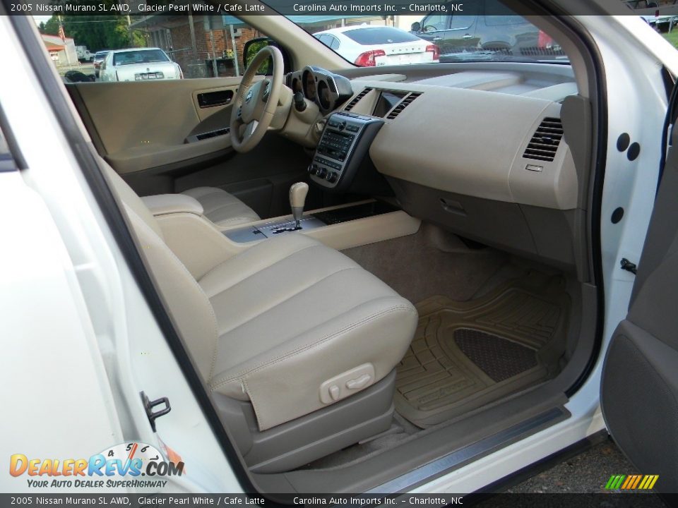 2005 Nissan Murano SL AWD Glacier Pearl White / Cafe Latte Photo #21