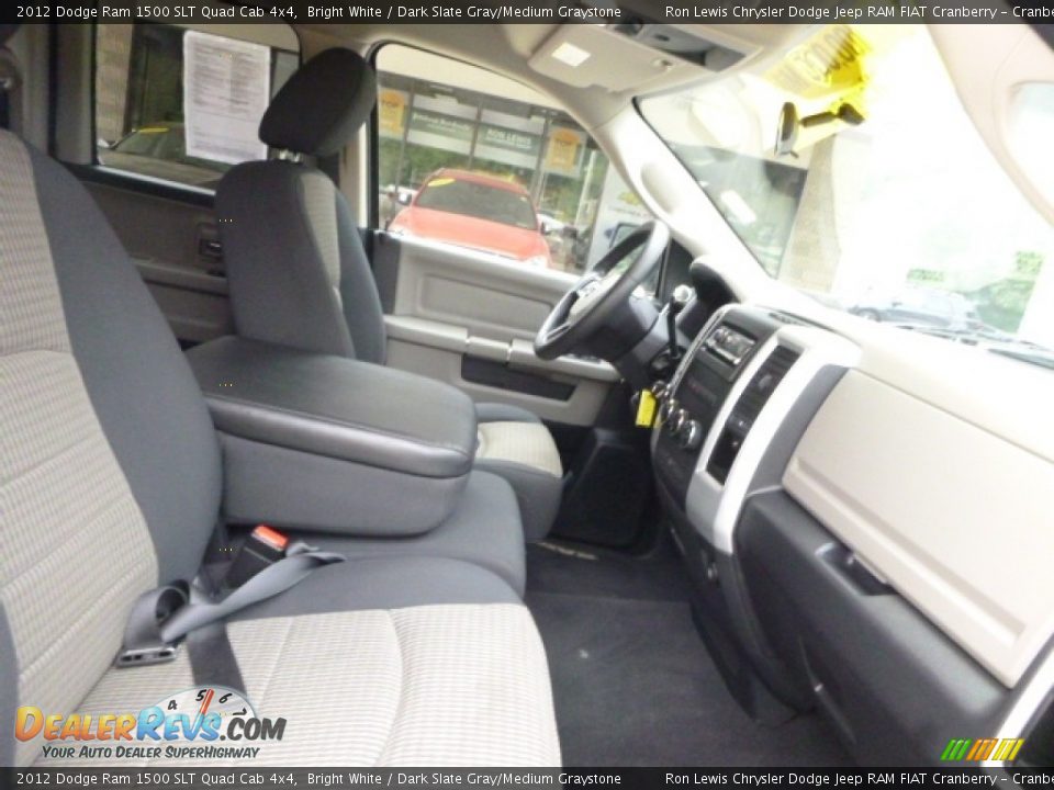 2012 Dodge Ram 1500 SLT Quad Cab 4x4 Bright White / Dark Slate Gray/Medium Graystone Photo #6