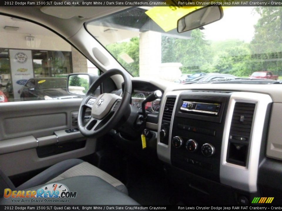 2012 Dodge Ram 1500 SLT Quad Cab 4x4 Bright White / Dark Slate Gray/Medium Graystone Photo #7